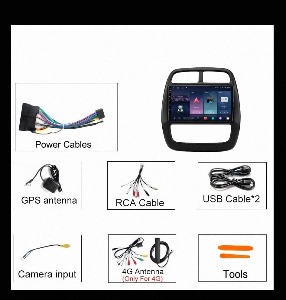 Radio de coche 2 DIN con Android Auto para Porsche Cayenne 1 9PA 2002-2010 7