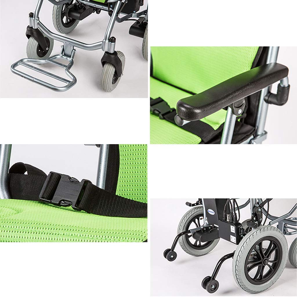 Silla de ruedas eléctrica ligera, se abre y se pliega en 1 segundo, la silla eléctrica más compacta con rango de 12 millas para personas mayores discapacitadas - Silla de ruedas eléctrica o manual