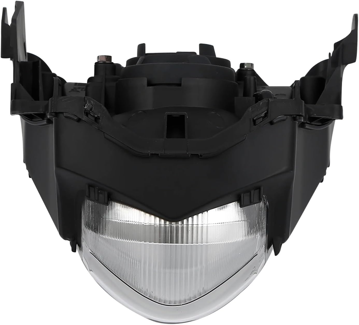 変わった、フタ物 オートバイのヘッドランプヘッドライトアセンブリブラッククリア