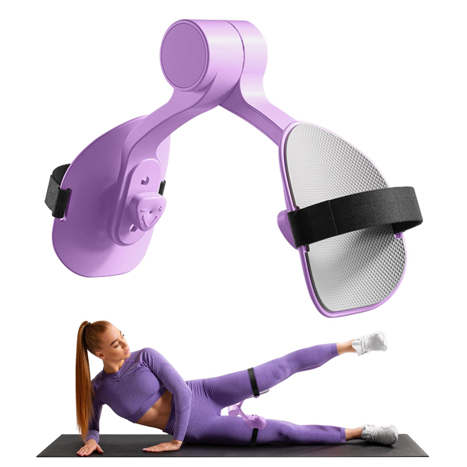 Upgrade Thigh Master Exerciser for Women, Three-Speed Adjustment,Enhanced Resistance Hip and Pelvis Trainer, Inner Thigh Exercise Equipment Kegel Exercise Products for Home Gym (Purple)