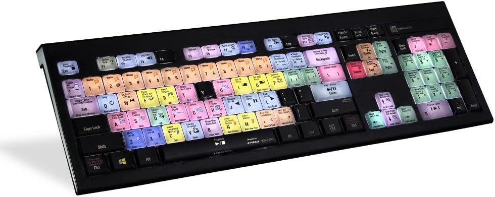 LogicKeyboard Compatible with Sony Vegas Pro PC Backlit Astra-Windows 7-10 -Part:LKBU-VEGAS-APBH-US