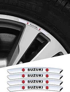 スズキに適用 リムステッカー ホイール 傷を隠す カッコいい 銀