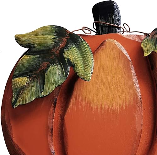 Miniatura 8 de Decoración de calabaza de otoño de madera rústica, decoración de calabaza plana de pie para decoración de otoño de cosecha de otoño, decoración de