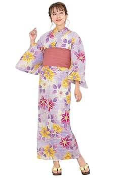 hana出品 KYOETSU] [キョウエツ] 浴衣セット 変わり織 生成り 6点セット(浴衣