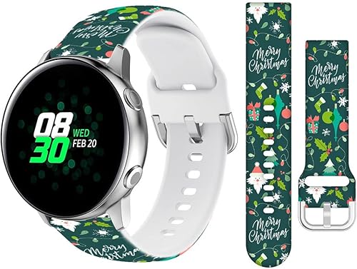 Miniatura 1 de BONICI Correa de reloj inteligente para Samsung Galaxy Watch de 0.866in0.787in, hombres, mujeres, niños, niñas, muñeco de nieve, deporte, goma de