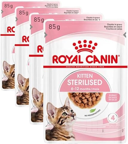 Royal Canin Kitten Gravy Sterilised Kısırlaştırılmış Yavru Kedi Konservesi 85 gr (4 paketi)