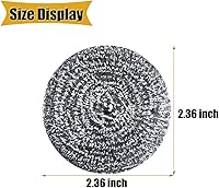 Vista 6 de 18 esponjas de acero inoxidable para limpiar utensilios de cocina con mango (paquete de 18)