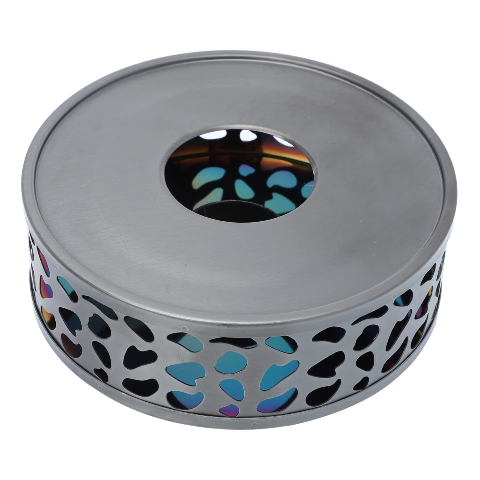 Mobestech Stainless Steel Teapot Warmer Heater for Tea and Coffee Heating Base with Ventilation Easy to Clean for Home Use
