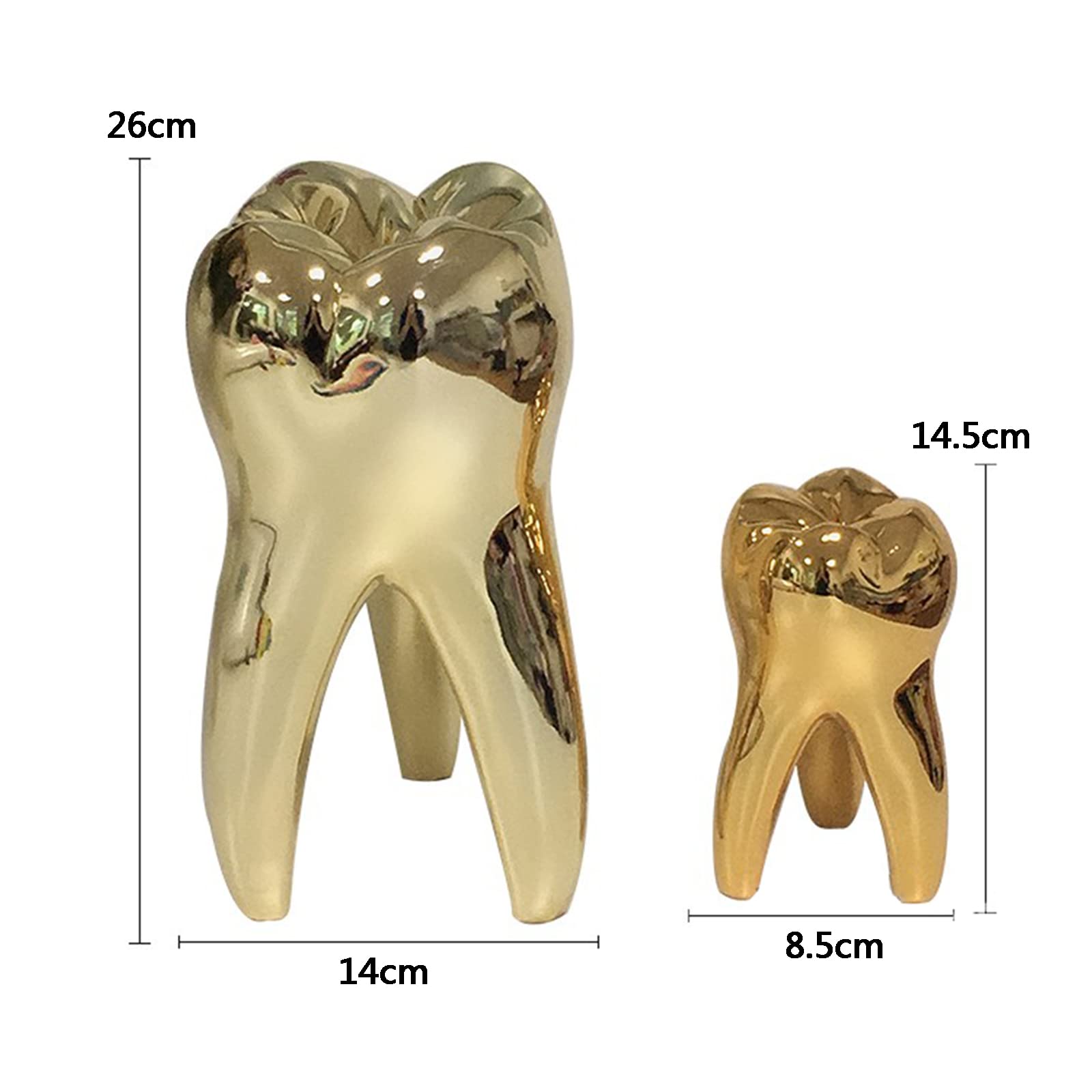 Ornamento personalizzato in resina dorata, statua dentale unica, decorazione per dentista, igienista dentale, assistente dentale