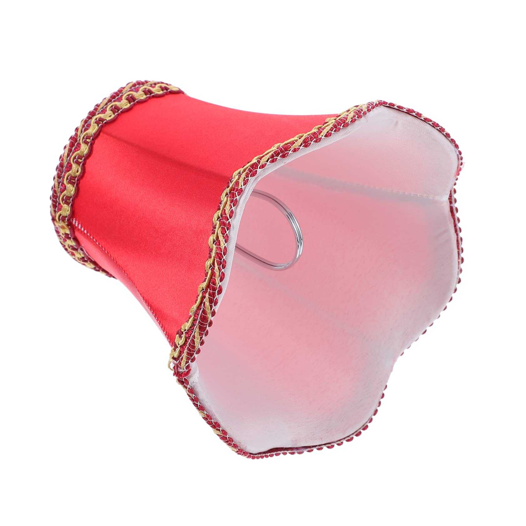 HOMSFOU Stable Structure Cloth Lampshade Ceiling Light Accessory 018 Big Red Soften Light Protect Eyes Enhance Room Decor