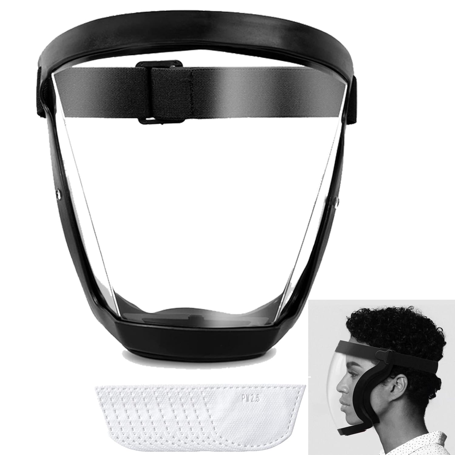 Clear Face Shield - Full Protection for Work & DIY -1 Clear Face Shield - Full Protection for Work & DIY -1