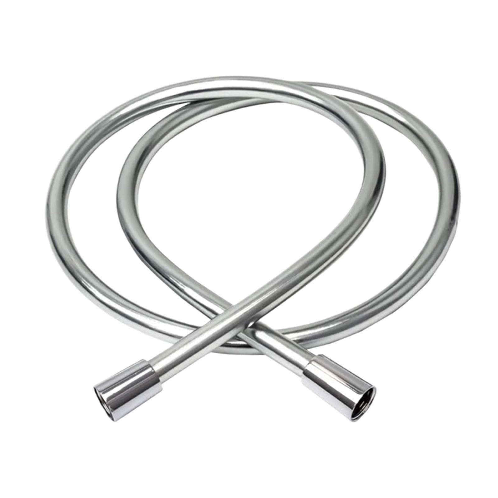 Shower Hose Explosion-Proof Shower Hose 1.5M/2M with Brass Connections Flexible Anti-Twist Handheld Head Bath Tube(Silver-2M)