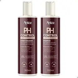 kit Shampoo e Condicionador Ph Control Apice Cosmeticos Cabelos Ressecados Porosos Todas as Curvaturas Apse Cosmetics