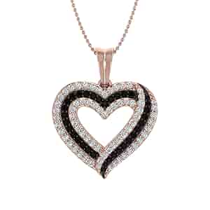 Amazon.com: FINEROCK 1/2 Carat Black & White Diamond Heart