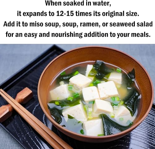 Miniatura 4 de Ensalada de algas secas Wakame 1.76 oz (50 g) Ideal para sopa de miso