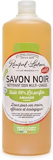 Liquid Black Soap Linseed Oil and Almond Organic Multi Purpose Cleaner 1 Liter Bottle - Rampal Latour
