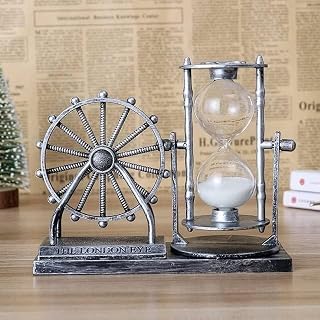 Hourglass Sand Timers,Sandglass Timer, Hourglass Sand Timer Home Decoration Plastic Hourglass Ferris Wheel Accessories Retro Table Decoration Wedding Party Set Sand Timer Make Up Tool Time Management