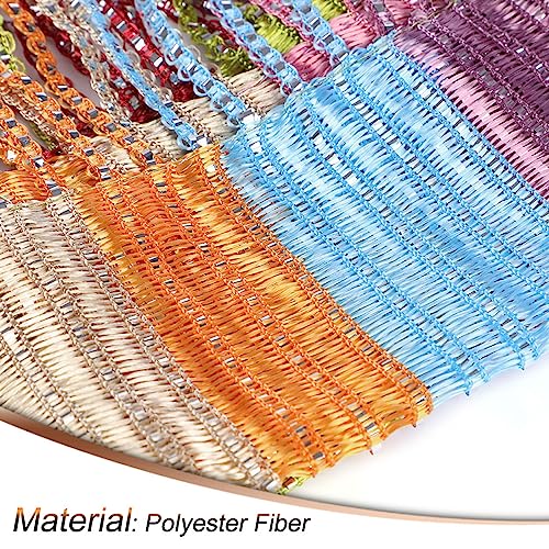 Beaded Door Curtain Fly Screen, Door Fly Screen Curtain 39.37x78.74 inch Extra Length Tassel Hanging Lightweight Shiny Decorative Fly String Curtains for Doors for Windows, Doorways Rainbow Color - Image 4