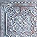From Plain To Beautiful In Hours DCT04 Elizabethan Shield PVC 2' x 2' Lay-in or Glue-up Ceiling Tile (Covers / 200 sq.ft), Weathered Copper, 50 Piece