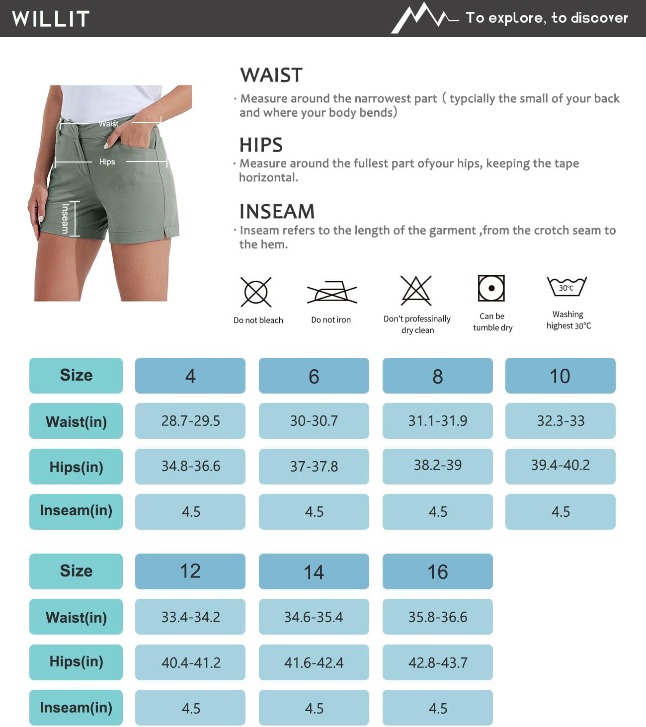 Willit Women's 4.5" Golf Shorts Quick Dry Outdoor Causal Shorts with Pockets Water Resistant - Image 7