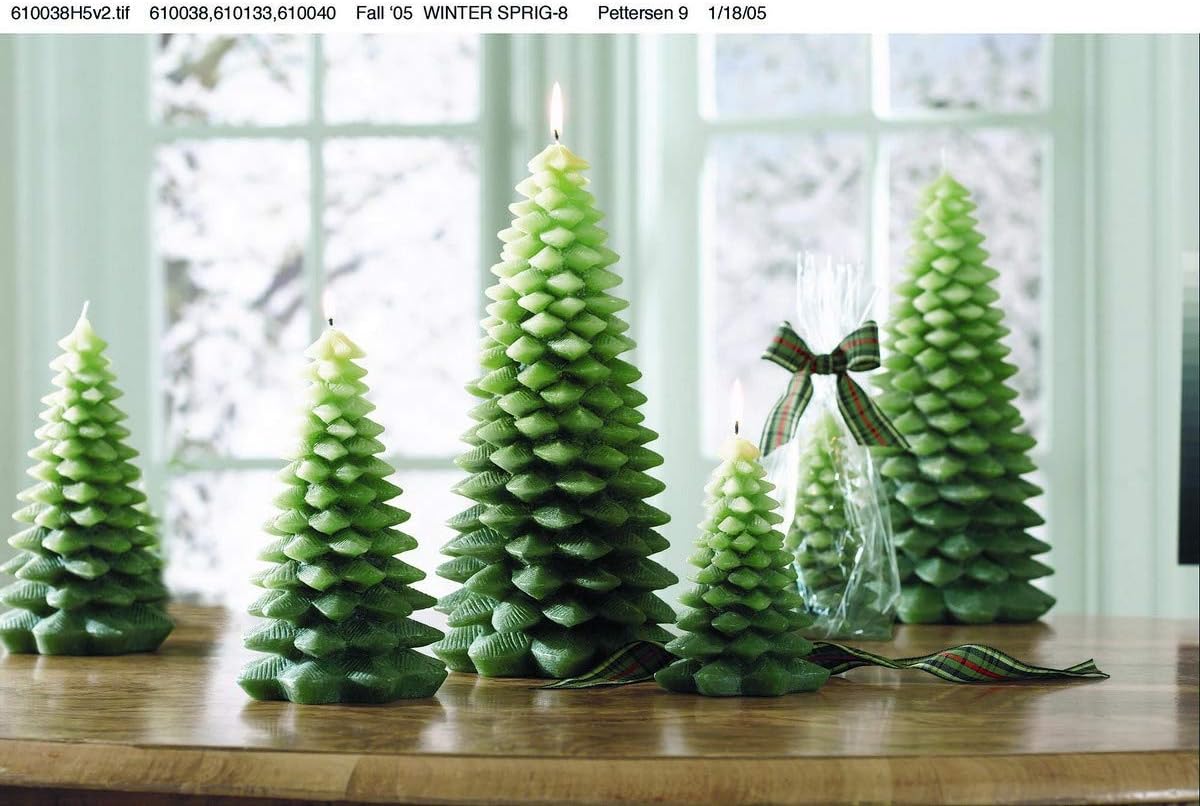 tag X-Large Chunky Leaf Tree Candle X-Large Green : Home & Kitchen