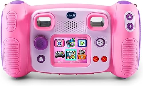 Miniatura 3 de VTech KidiZoom - Cámara selfie rosa púrpura y micro SD de 32 GB, lector (paquete de regalo)