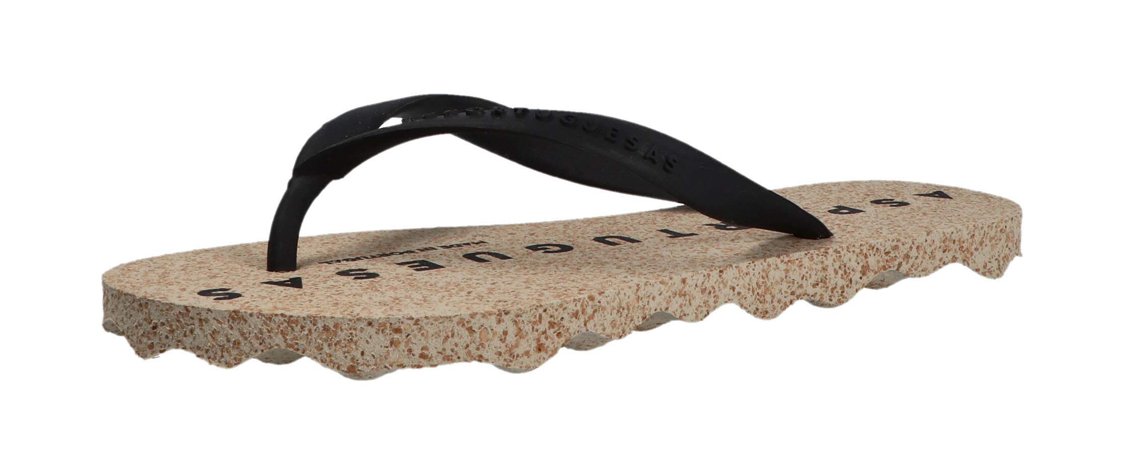 Asportuguesas Womens Base Flip Flop, Adult, Natural/Black, 37/38 M EU