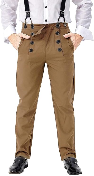 Steampunk Victorian Men's Trousers | Vintage Gothic Cosplay Pants
