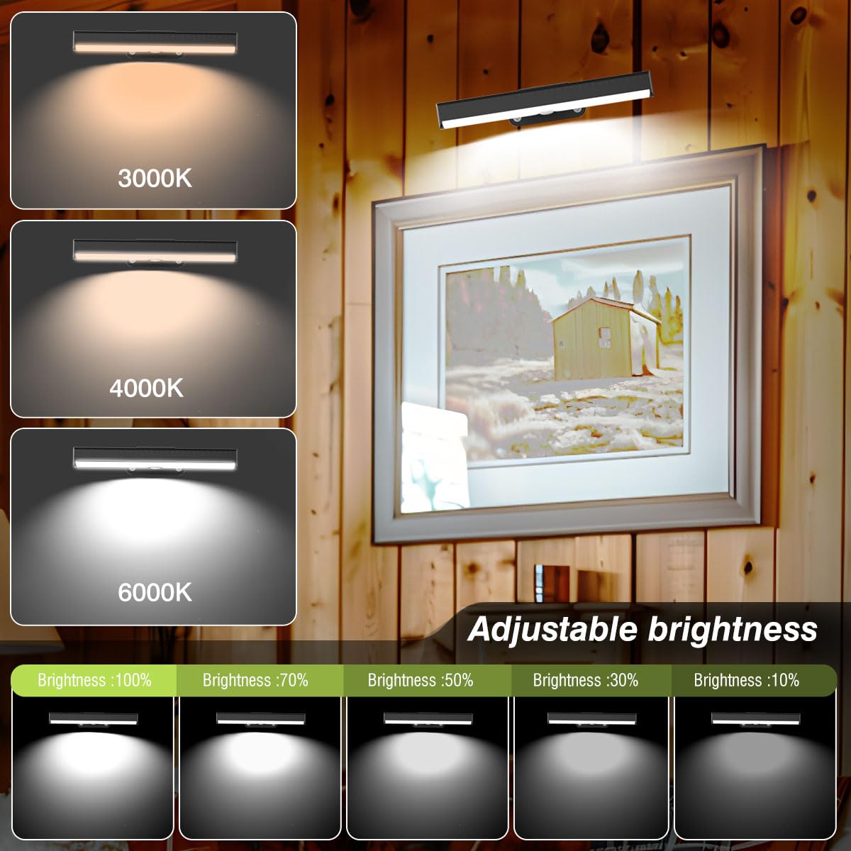 2PACK Picture Light LED Battery Operated Wall Light For - Want It All - View #8