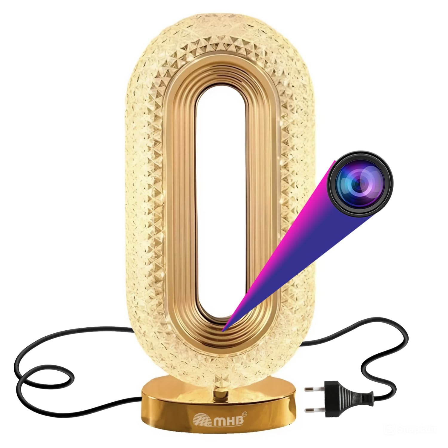 M MHB Hidden Camera Crystal Table Lamp with Touch Sensor, 4K Full HD Camera Indoor with Motion Detection, Free APP Remote Control, inbuilt 32GB Memory for Continuous Recording for Office/Indoor Safety-picture-34