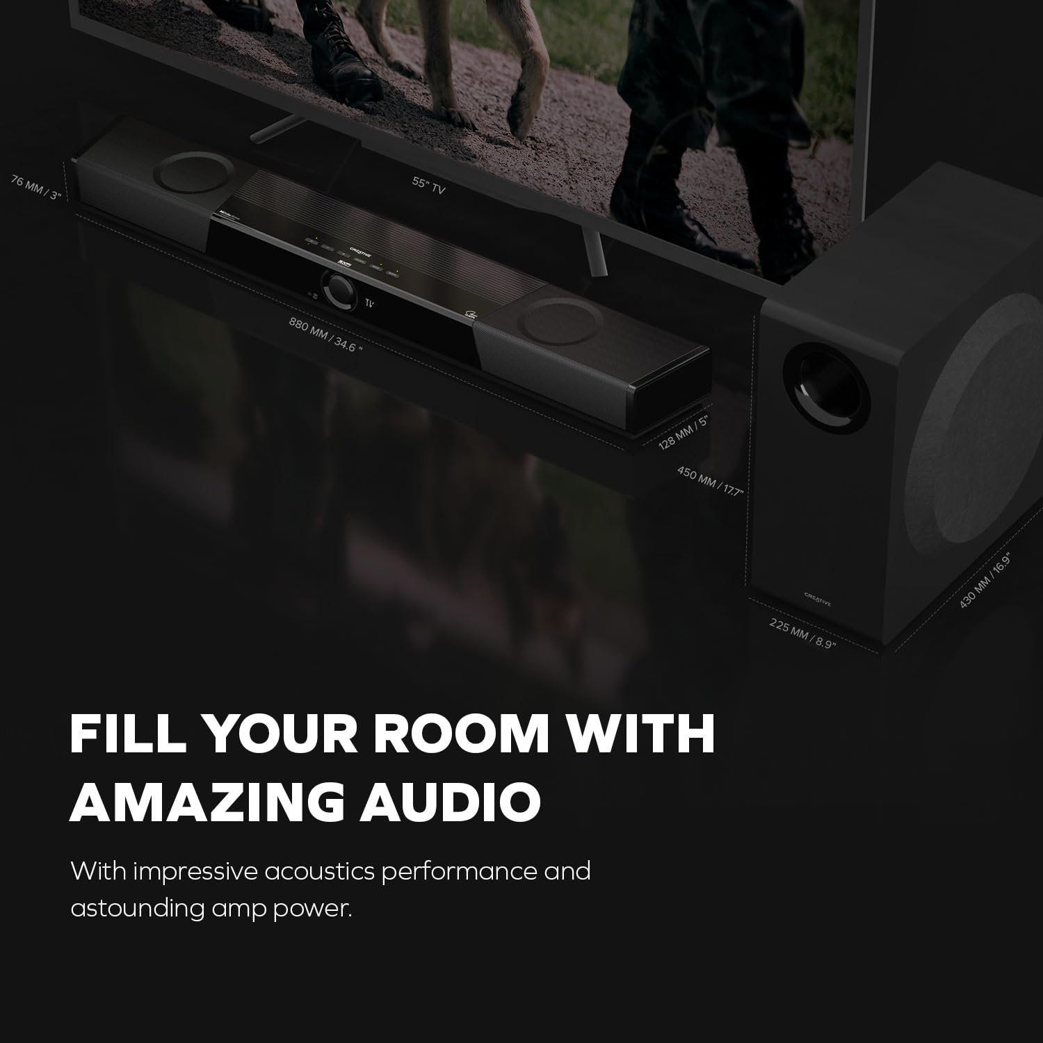 Creative SXFI CARRIER - 5.1.2 Dolby Atmos TV Speaker System