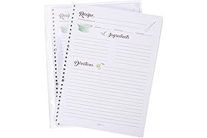 Keep Your Recipes Well-Organized with Soligt's 120-Sheet Recipe Papers