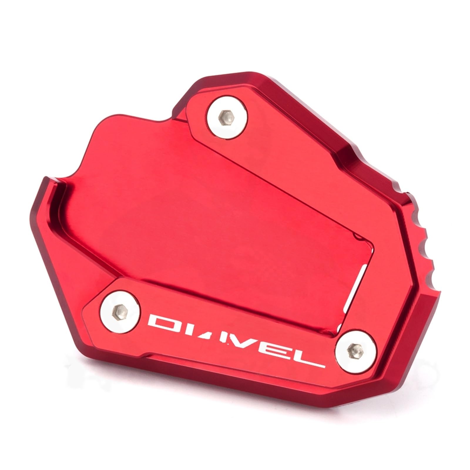 Plaque support béquille Diavel 1260 pour garer sa moto sur l'herbe en roadtrip