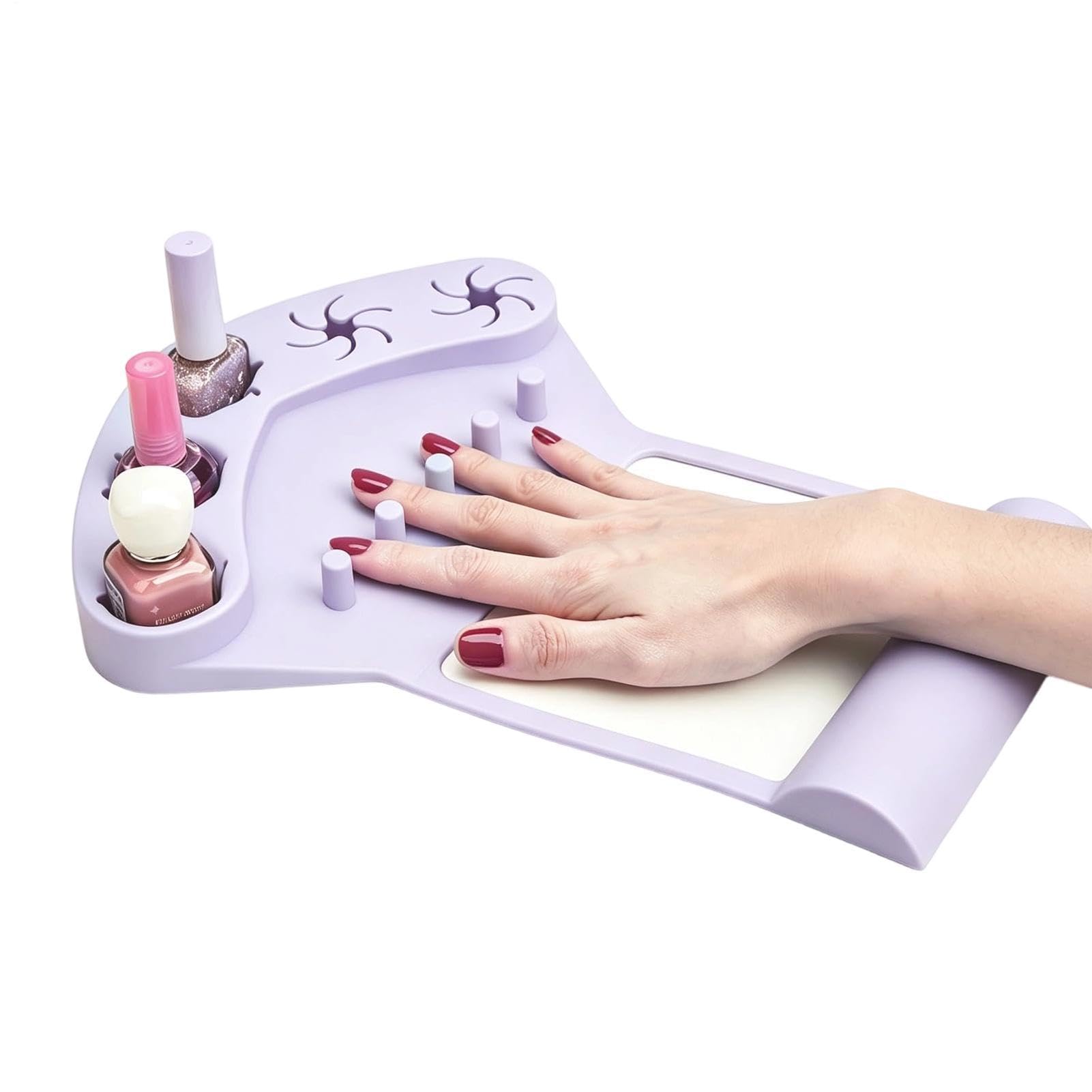 Silikonowa Podpórka Pod Dłoń Silikonowy rozdzielacz palców i na klej | Podpórka pod rękę do manicure Do dekoracji, ćwiczeń, akcesoriów, pedicure, salonu, domu, stołu, sztuki i