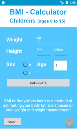 BMI Calculator for Children