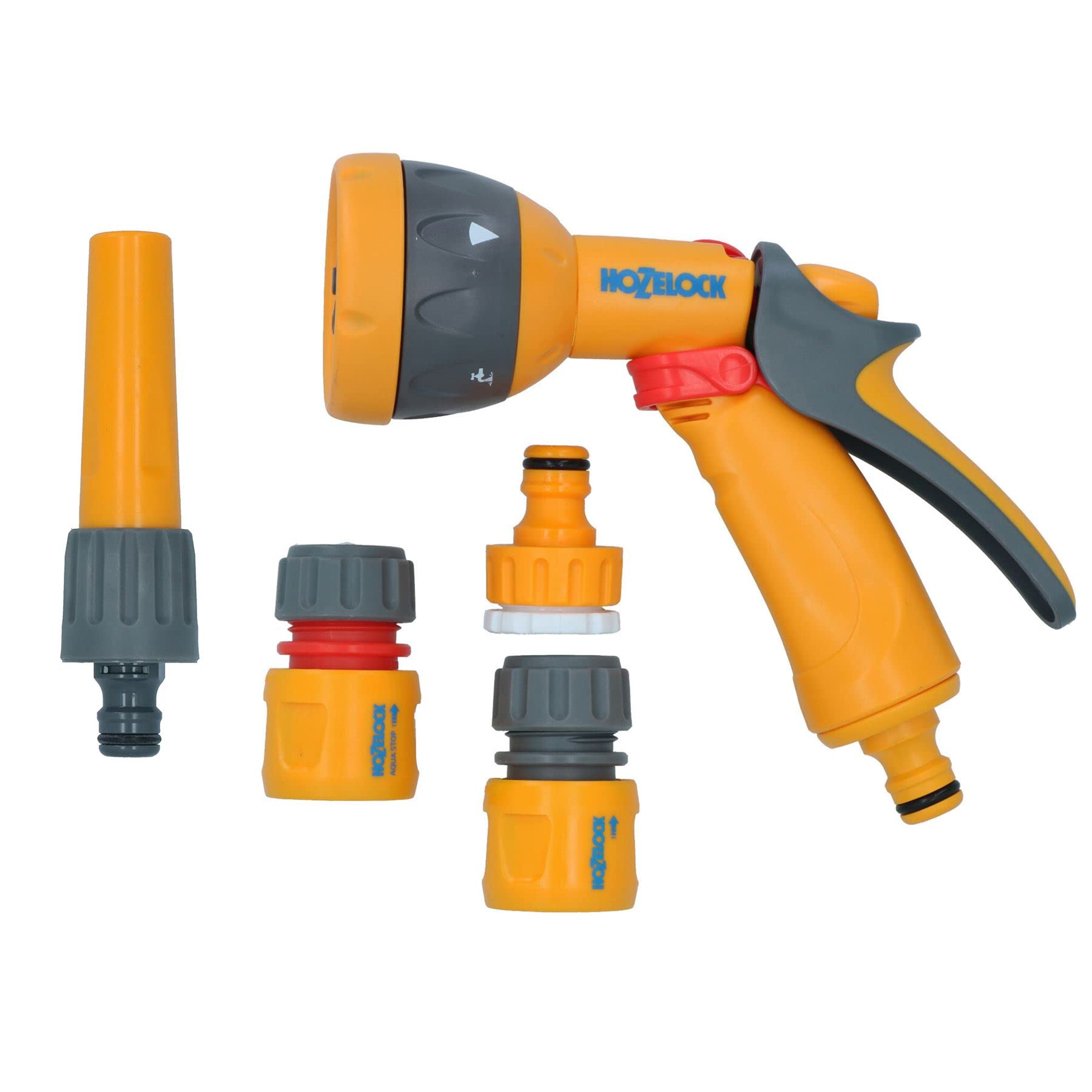 AB ToolsHozelock Spray Nozzle & 5 Function Water Gun & Fittings Yard Garden Hose Pipe