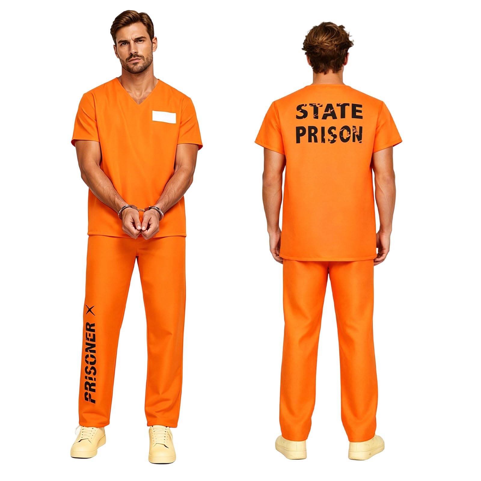 Adult Men's Orange Prison Jumpsuit