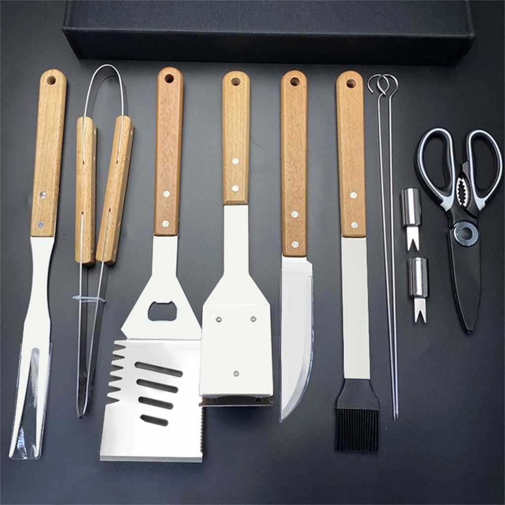Fork Shovel Clip BBQ Accessories Cloth Bag Stainless Steel Baking Set image 2