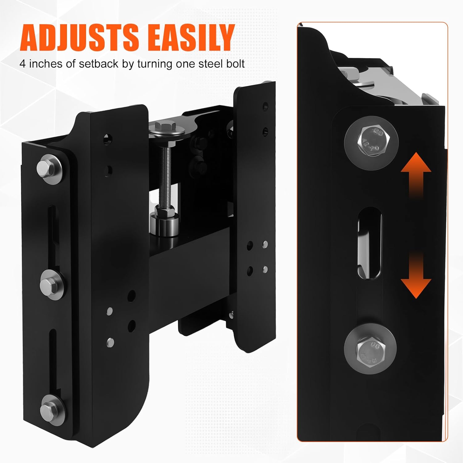 4-Inch Manual Power Lift Setback Jack Plate for Up to 60 HP Outboard Boat Motors – Transom Mount TC-2507