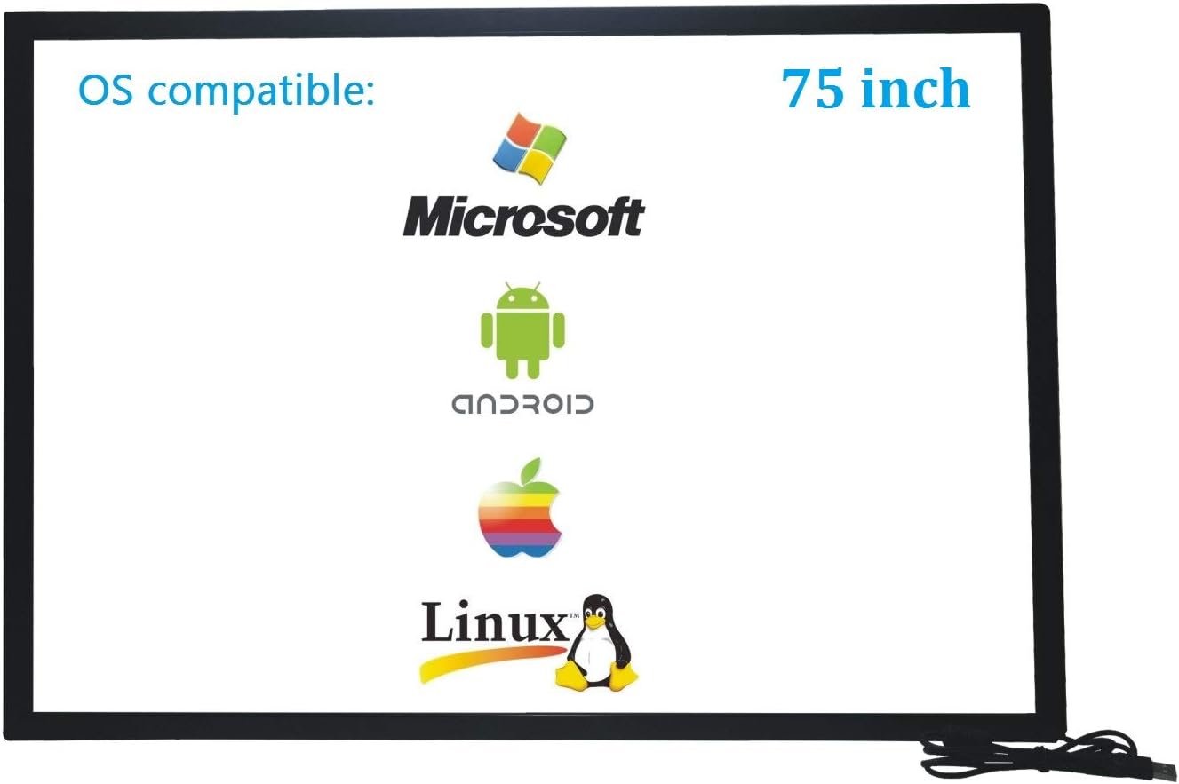 75 Inch Interactive 10 Points Infrared IR Touch Screen Overlay Frame Free Driver
