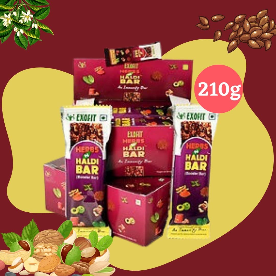 Herbs 'N' Haldi bar (Pack of 6 Bar), Tasteful with pleasant flavors, best available in the market,Rich source of high minerals, No added sugar, No artificial color added (210 gram)