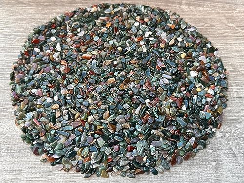 Image of GAF TREASURES 2 oz Lot Natural Semi Tumbled Gemstone Chips, Crushed Mini Crystals, Undrilled Crystal Chips (Fancy Jasper)