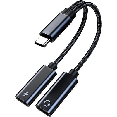 USB C Splitter, Dual USB C Headphones and Charger Adapter with PD 60W Fast Charging for iPhone 16/16Pro/16Pro Max, Pixel 8 7 6XL,Samsung Galaxy S25 S24 S23 S22+ Note 20 and More