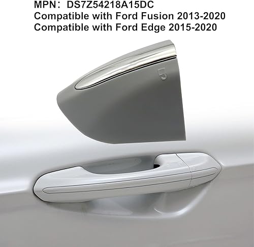 Miniatura 3 de DS7Z54218A15DC - Tapa de bisel para manija de puerta delantera y exterior del conductor, DS7Z-54218A15-DC, compatible con Edge Dark 2015-2020, gris