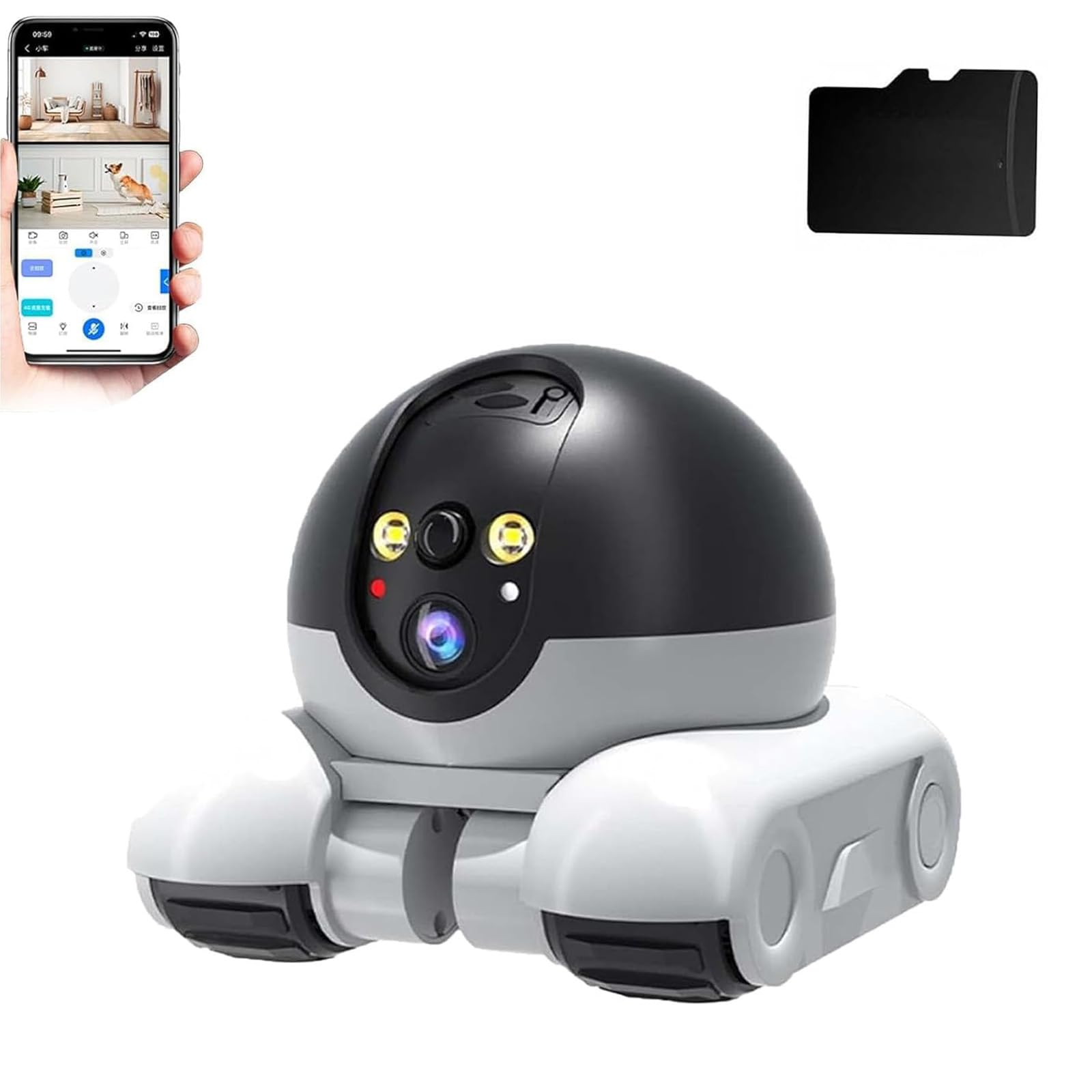 Camera Bot Patrol Bot Blinky Bot Camera - 1080P Dual Lens Security Cam ...