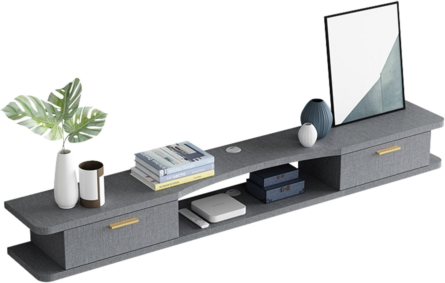 WLCNYL Floating TV Stand, Wall Mounted TV Shelf, Entertainment Center