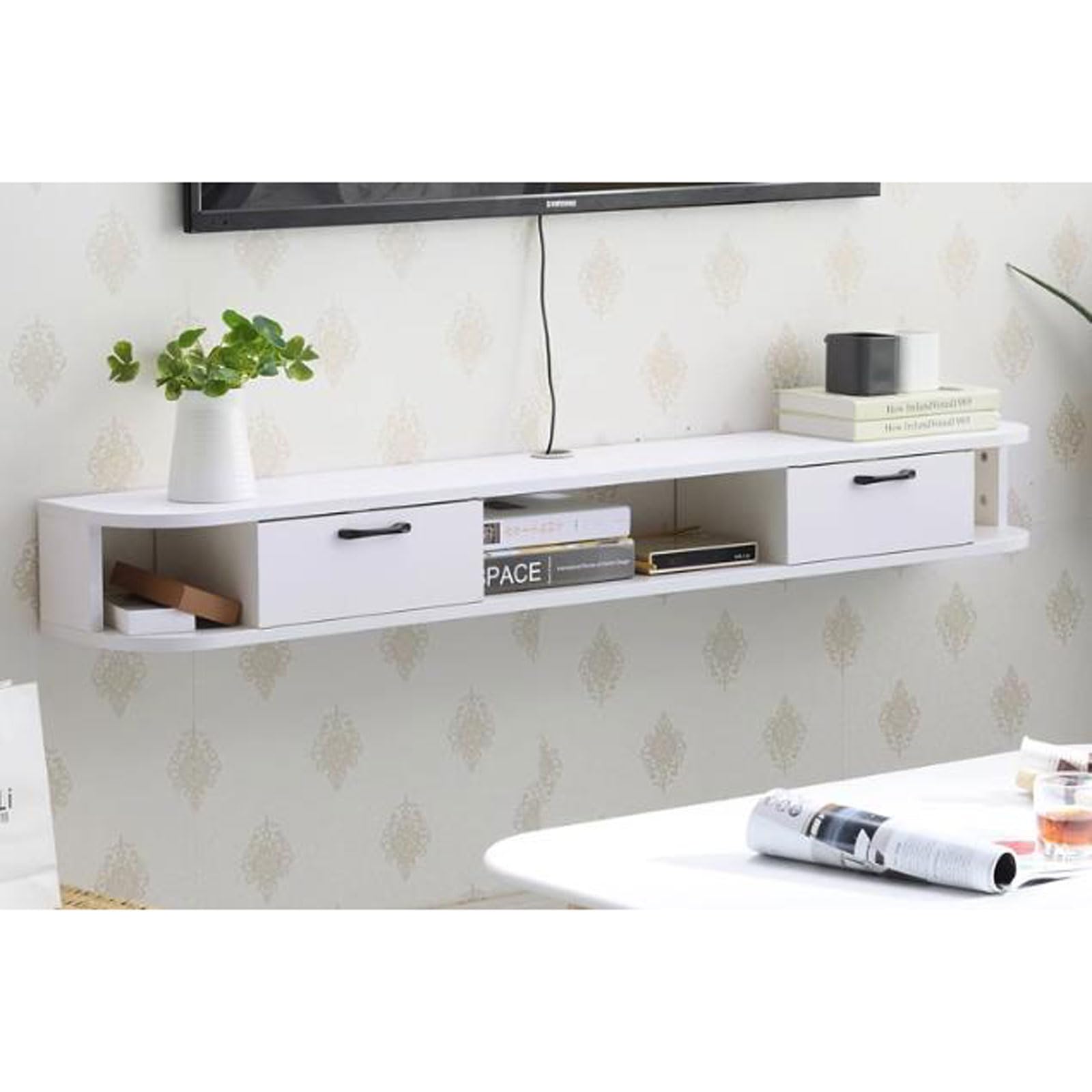 Mobile TV a parete Mensola TV mobile Mensola a muro Supporto TV Console TV multimediale Staffa TV Centro di intrattenimento Armadietto per camera da letto Soggiorno Libreria per ufficio