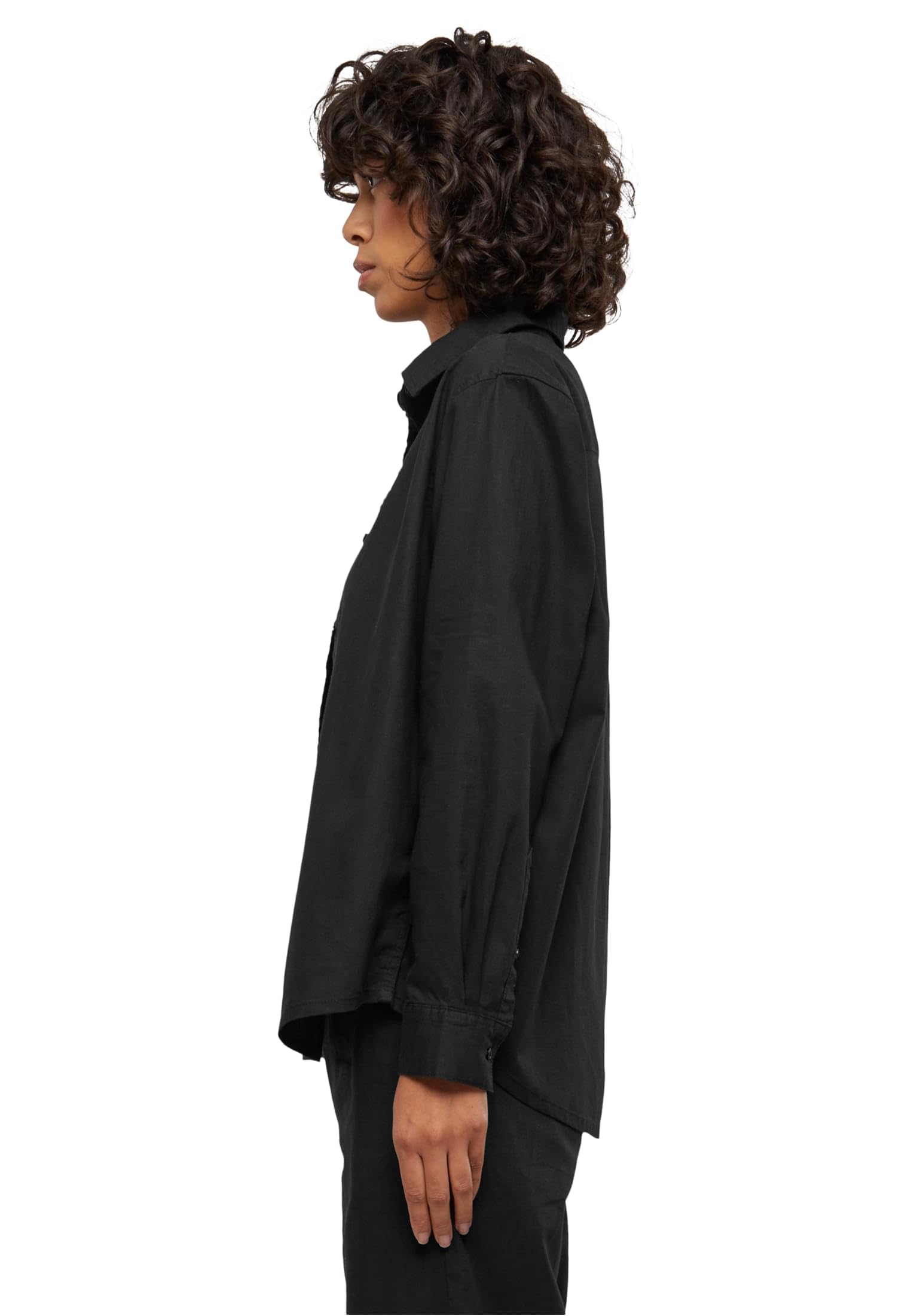 Urban Classics Damen Ladies Linen Mixed Oversized Shirt