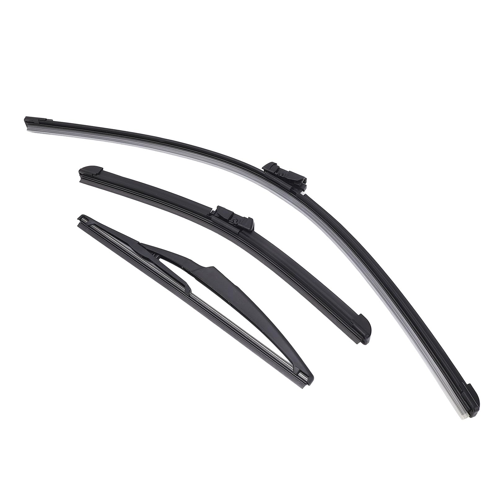 Spazzole tergicristallo anteriori e posteriori, spazzole per parabrezza in gomma morbida compatibili con Fiat 500 500C 500L dal 2009 al 2023