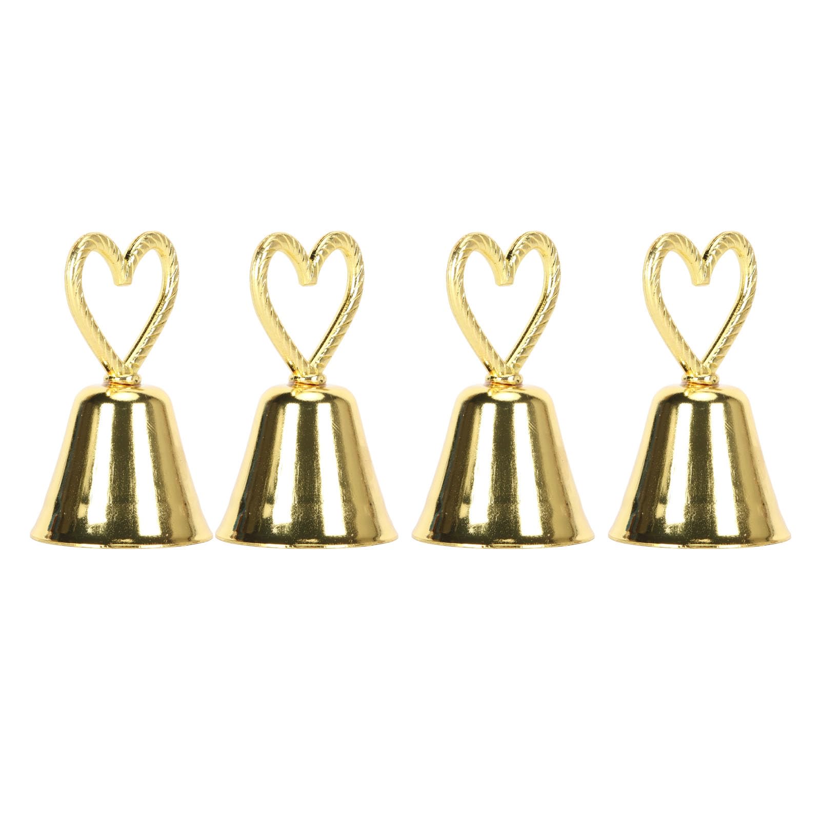 Uchwyty na wizytówki z numerami stołów, Zegar ze stali nierdzewnej w kształcie dzwonka, złote i srebrne, 10 szt(Gold)